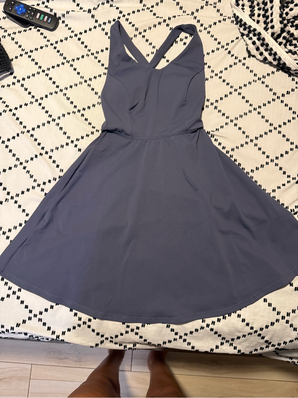 HALARA A-Line Mini Dress in Slate Blue NWOT